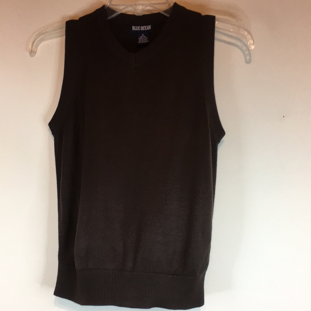 V-neck sweater vest.